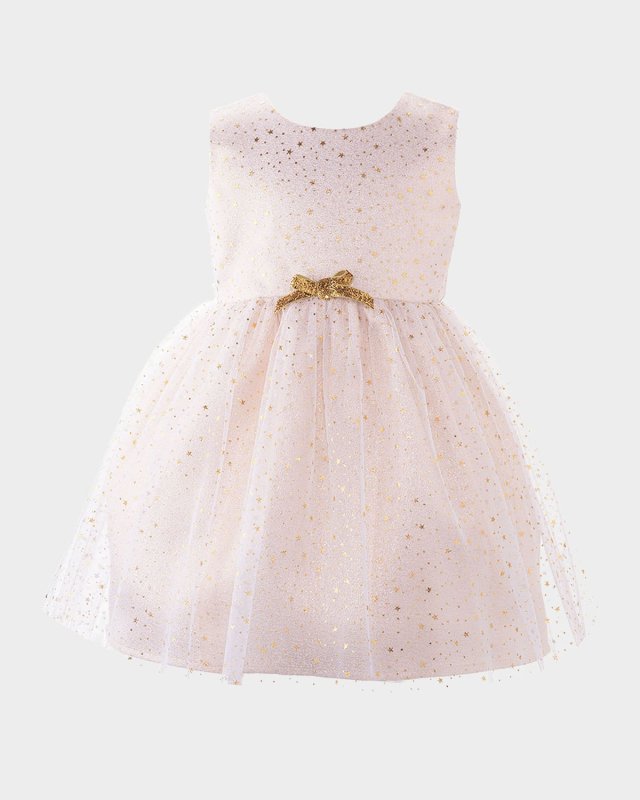 Girl's Sparkle Star Tulle Dress, Size 6M-24